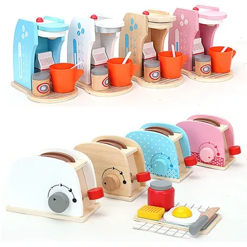 Kids Wooden Pretend Play Sets Simulation Toasters Bread Maker Coffee Machine Kit Game Wood Mixer Kitchen Role Toy Kids Gifts
Kids Wooden Pretend Play Sets Simulation Toasters Bread Maker Coffee Machine Kit Game Wood Mixer Kitchen Role Toy Kids Gifts