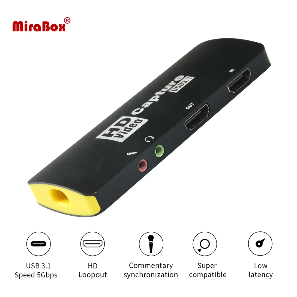 Mirabox USB3.1 Type C HDMI Capture Card,1080P 60FPS Audio Video Capture Device for PS4 Switch OBS YouTube Facebook Twitch
Mirabox USB3.1 Type C HDMI Capture Card,1080P 60FPS Audio Video Capture Device for PS4 Switch OBS YouTube Facebook Twitch