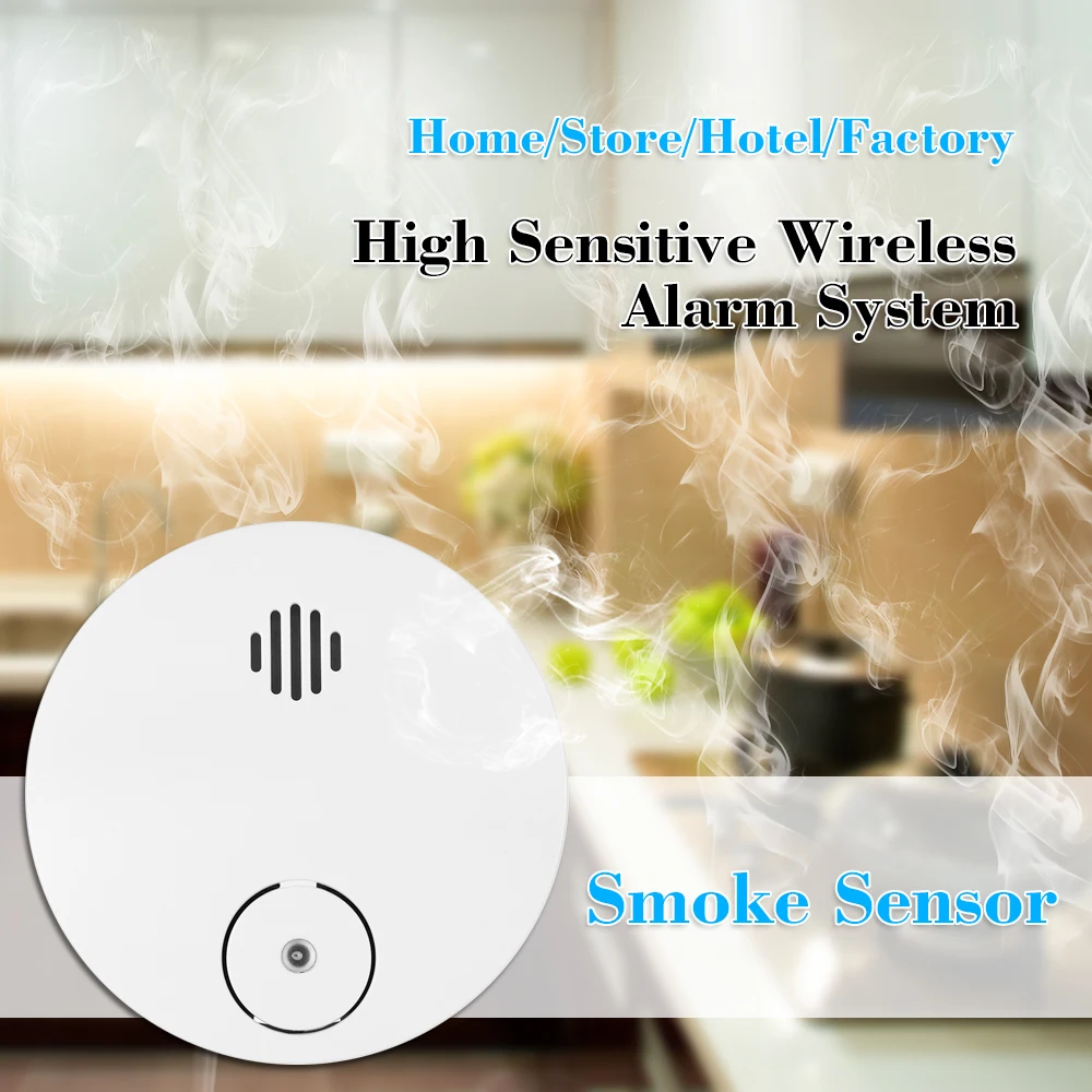 Wireless Smoke Detector Photoelectric Fire Alarm Battery-Powered Light Sound Warning Fire Safety For Home Security Alarm System
Wireless Smoke Detector Photoelectric Fire Alarm Battery-Powered Light Sound Warning Fire Safety For Home Security Alarm System