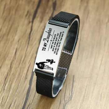 Custom Stainless Steel Stretch Mesh ID Bracelet For Women Men Magnetic Buckle Adjusable To My Son Daughter Husbands Mom Gifts
Custom Stainless Steel Stretch Mesh ID Bracelet For Women Men Magnetic Buckle Adjusable To My Son Daughter Husbands Mom Gifts