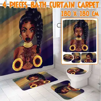 NEW African American Women Durable Waterproof Shower Curtain Set with Afro Africa Girl Queen Non-Slip Bathroom Mat Rugs
NEW African American Women Durable Waterproof Shower Curtain Set with Afro Africa Girl Queen Non-Slip Bathroom Mat Rugs