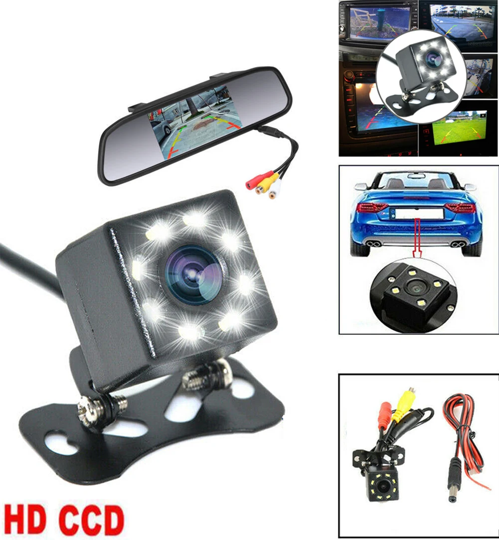 4.3 inch Rear View Mirror Monitor Car Reversing Parking Reverse Backup Camera Kit
4.3 inch Rear View Mirror Monitor Car Reversing Parking Reverse Backup Camera Kit