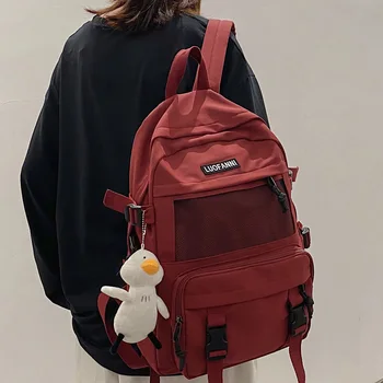 Large Capacity Multi-pocket Waterproof Nylon Women Backpack Unisex Tuck Net Insert Buckle Travel Bag Student Schoolbag
Large Capacity Multi-pocket Waterproof Nylon Women Backpack Unisex Tuck Net Insert Buckle Travel Bag Student Schoolbag