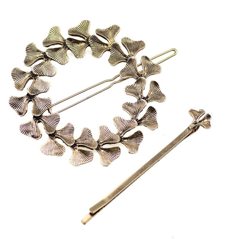 New Metal Retro Simple Ginkgo Leaf Hairpin Word Clip Set Hairpins Hair Accessories Hair Clips Circle Round pins
New Metal Retro Simple Ginkgo Leaf Hairpin Word Clip Set Hairpins Hair Accessories Hair Clips Circle Round pins