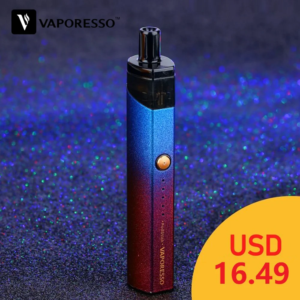 Оригинальный набор Vaporesso Podstick Vape 900mAh Buit в батарее с 2 мл емкостью Pod 1.3ohm/0.6ohm