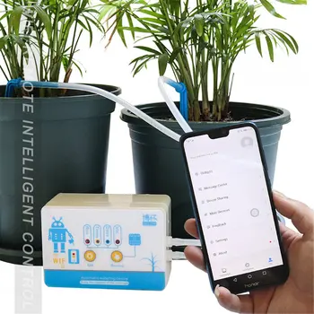WIFI Remote Control Automatic Watering Device Timing set Automatic Irrigation Micro-spray Gardening Watering timer
WIFI Remote Control Automatic Watering Device Timing set Automatic Irrigation Micro-spray Gardening Watering timer