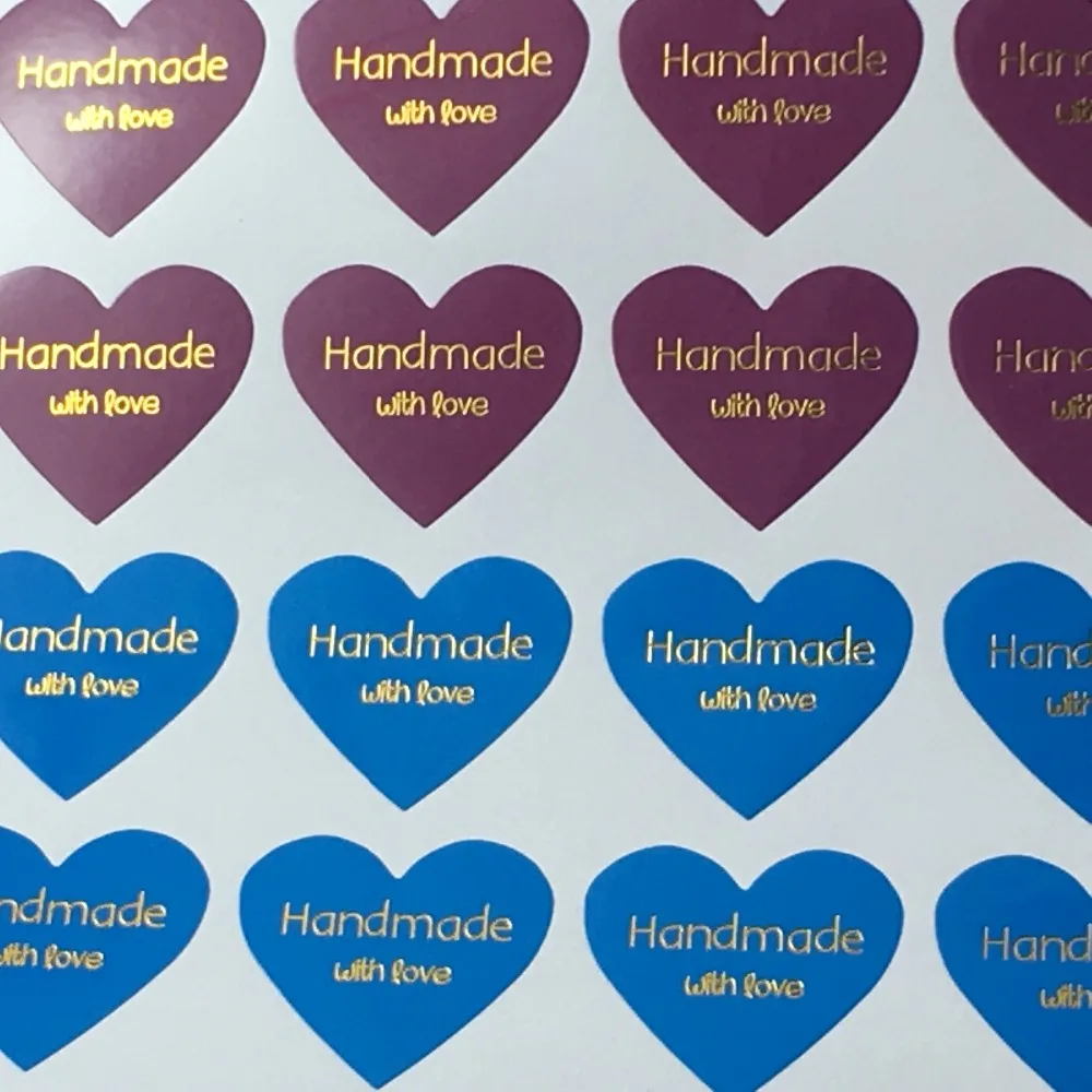 2000pcs Paper Sticker Labels Thermoprinting Gold "Handmade with love" Labels heart-shaped design Sealing Self-Adhesive Labels
2000pcs Paper Sticker Labels Thermoprinting Gold "Handmade with love" Labels heart-shaped design Sealing Self-Adhesive Labels