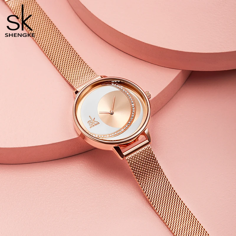 Shengke женские часы с кристаллами роскошные брендовые ЖЕНСКИЕ НАРЯДНЫЕ