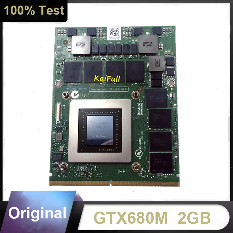 Оригинальная видеографическая карта GTX680M GTX 680M VGA N13E-GTX-A2 2G CN-020HTK 20HTK для Dell Alienware M17X