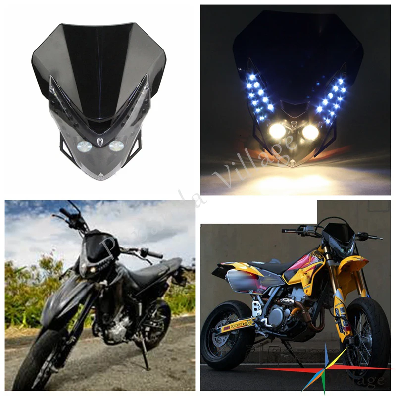 Налобный фонарь Papanda черный универсальный для мотоцикла Yamaha Suzuki YZ CR DR DRZ CBR| |