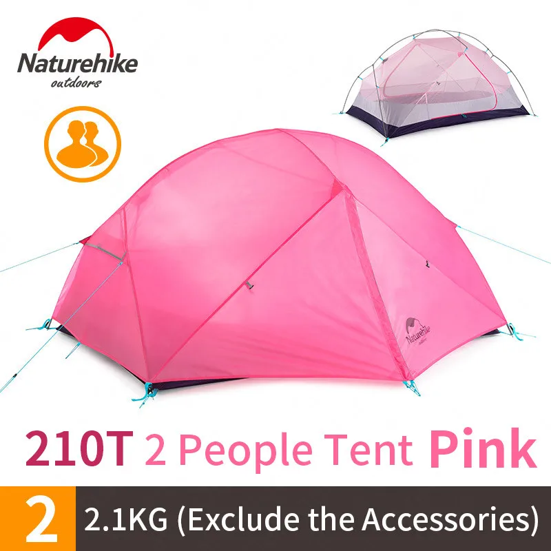 Палатка Naturehike Mongar туристическая на 2 человек, нейлон 20D, двухслойная Ультралегкая, водонепроницаемая розовая, NH17T007 / NH19M002
Палатка Naturehike Mongar туристическая на 2 человек, нейлон 20D, двухслойная Ультралегкая, водонепроницаемая розовая, NH17T007 / NH19M002