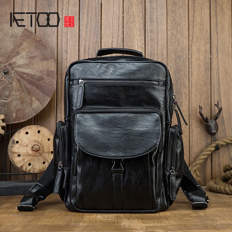 AETOO First layer cowhide large capacity backpack, men's travel bag, leather men's backpack, school bag
AETOO First layer cowhide large capacity backpack, men's travel bag, leather men's backpack, school bag