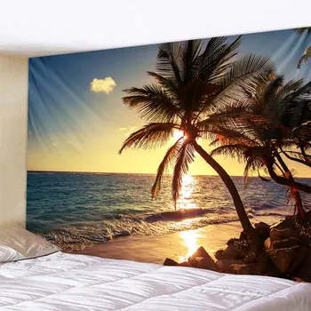 WOSTAR Modern wall art decor wall hanging tapestry 3d printed Beautiful beach coconut trees wall tapestry carpet yoga mat
WOSTAR Modern wall art decor wall hanging tapestry 3d printed Beautiful beach coconut trees wall tapestry carpet yoga mat
