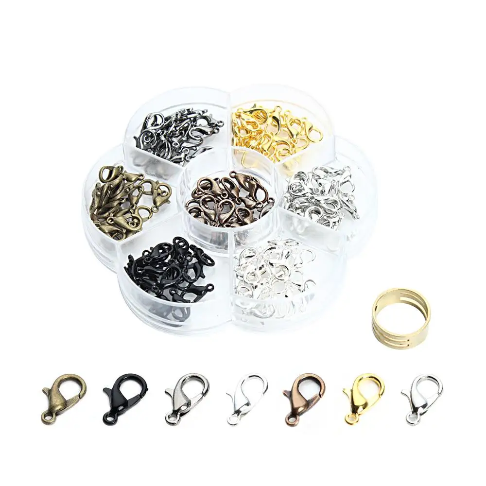 1Box 140pcs Jewelry Findings Clasps & Hooks Lobster Clasps Connecting Necklace Bracelet Jewelry Components Accessories Set DIY
1Box 140pcs Jewelry Findings Clasps & Hooks Lobster Clasps Connecting Necklace Bracelet Jewelry Components Accessories Set DIY