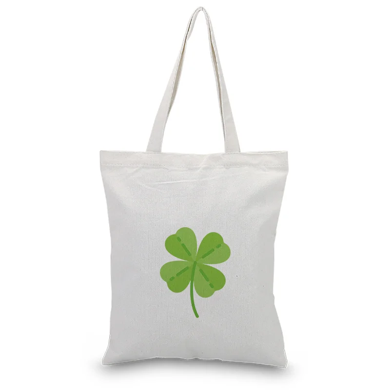 handbag clover pattern canvas handbag text DIY handbagbag print customized printing logo daily use foldable shopping Reusable
handbag clover pattern canvas handbag text DIY handbagbag print customized printing logo daily use foldable shopping Reusable