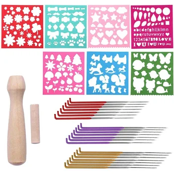 LMDZ Needle Felting Supplies, 21Pcs Color Felting Needles, 7Pcs Color Wool Felt Molds, Needle Felting Foam and Wooden Handle
LMDZ Needle Felting Supplies, 21Pcs Color Felting Needles, 7Pcs Color Wool Felt Molds, Needle Felting Foam and Wooden Handle
