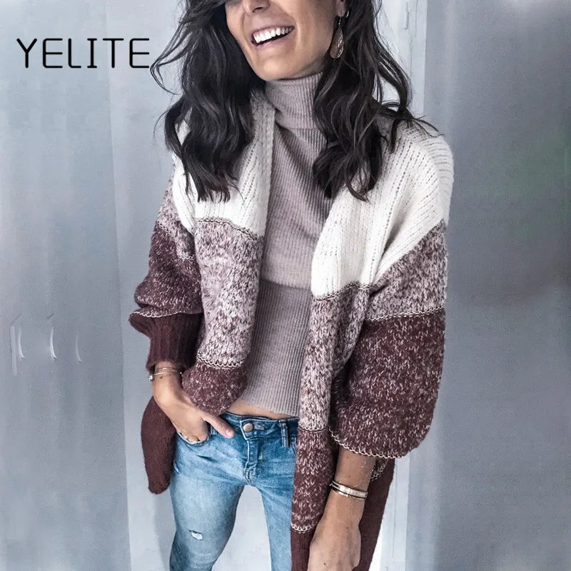 YELITE new Women Plus Size Knitted Long Sleeve Striped Sweater Cardigan Loose Style Spring Fall Streetwear Thick Stitch Cardigan
YELITE new Women Plus Size Knitted Long Sleeve Striped Sweater Cardigan Loose Style Spring Fall Streetwear Thick Stitch Cardigan
