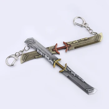 Avengers 4 thanos weapon double edged key chain pendant thanos machete simulation key chain key holder wall
Avengers 4 thanos weapon double edged key chain pendant thanos machete simulation key chain key holder wall
