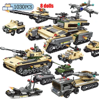 1030Pcs City WW2 Assault Tank Weapon Building Blocks Military Technic War Chariot Army Soldiers Figures Bricks Toys For Children
1030Pcs City WW2 Assault Tank Weapon Building Blocks Military Technic War Chariot Army Soldiers Figures Bricks Toys For Children