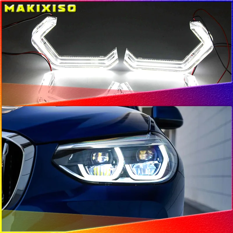 

4Pcs LED M4 Style Angel Eyes Halo Rings Car Light Running Lamps DRL For BMW X3 E83 F25 X5 E70 F15 F85 X6 E71 E72 Z4 E85 E86 E89