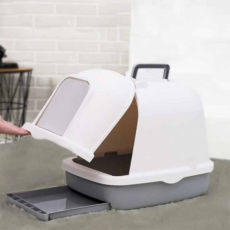 Fully enclosed cat toilet large size cat tray Double layer Clamshell drawer Cat bedpan indoor Deodorant Pet supplies
Fully enclosed cat toilet large size cat tray Double layer Clamshell drawer Cat bedpan indoor Deodorant Pet supplies