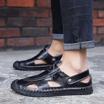 Non-slip 2020 Men Summer Sandals Genuine Leather Casual Shoes Man Roman Beach Sandals Men Summer Shoes Slippers Big Size 38-48
Non-slip 2020 Men Summer Sandals Genuine Leather Casual Shoes Man Roman Beach Sandals Men Summer Shoes Slippers Big Size 38-48