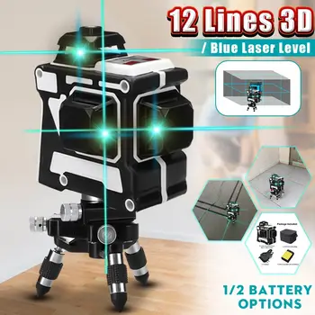 12 Green/Blue Lines Laser Level Bracket 3D 360 Adjustable Self-Leveling Horizontal Vertical Cross Waterproof Powerful Laser Beam
12 Green/Blue Lines Laser Level Bracket 3D 360 Adjustable Self-Leveling Horizontal Vertical Cross Waterproof Powerful Laser Beam