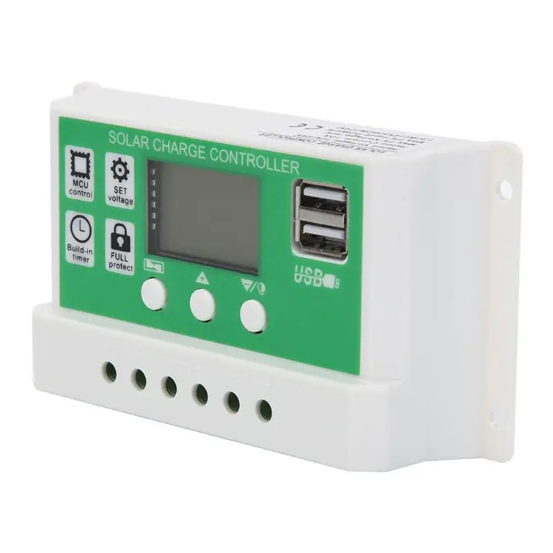12V 24V LCD Display Dual USB Solar Panel Charger Controller PWM Charge Regulator Automatic Recovery Type without Damaging
12V 24V LCD Display Dual USB Solar Panel Charger Controller PWM Charge Regulator Automatic Recovery Type without Damaging