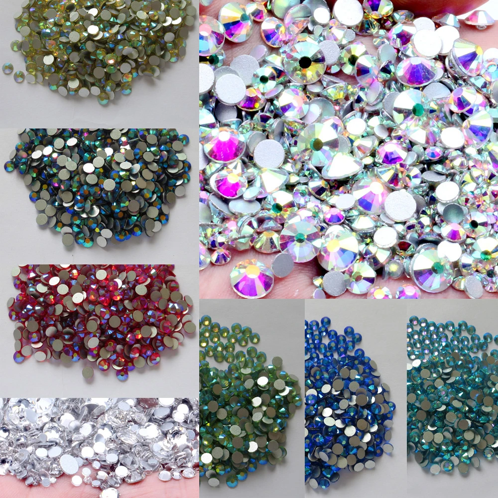 Crystal AB Non Hotfix Rhinestones / Flat Back Glue On Crystals for Nail Art Good Quality ss3-ss50
Crystal AB Non Hotfix Rhinestones / Flat Back Glue On Crystals for Nail Art Good Quality ss3-ss50