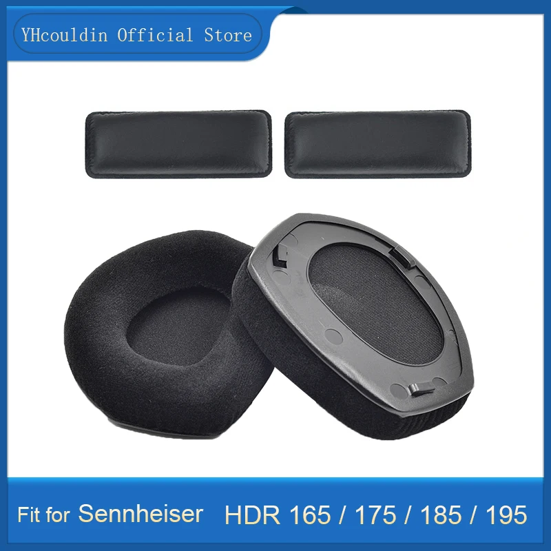 

YHcouldin Ear Pads for Sennheiser HDR 165 175 185 195 Headphones Velour Earpads Replacement Earmuff Cover with Plastic buckle