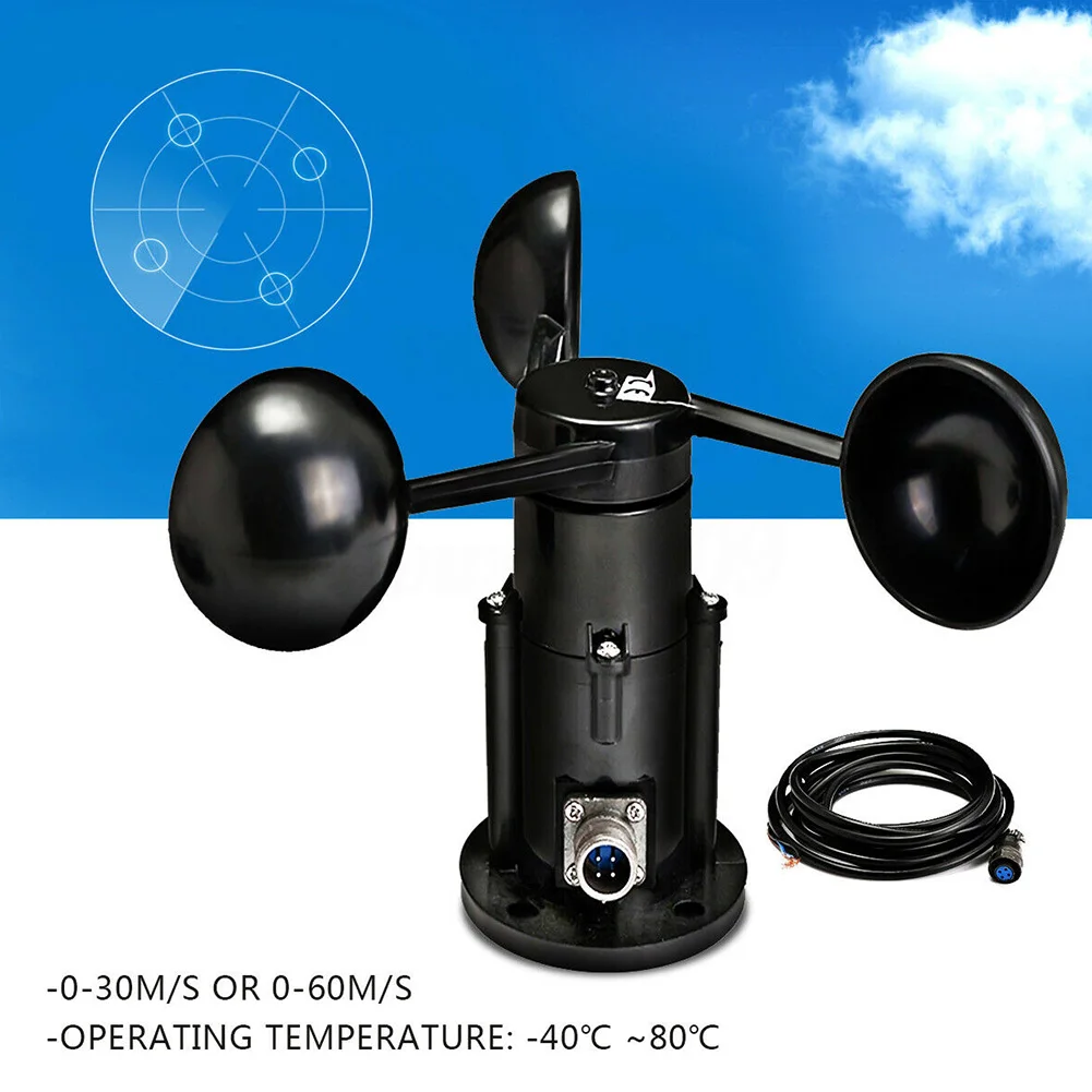 Anemometer Anti Interference Three Cups Wind Speed Sensor Instrument Low Consumption Greenhouse 0-5V Wide Use With Cable
Anemometer Anti Interference Three Cups Wind Speed Sensor Instrument Low Consumption Greenhouse 0-5V Wide Use With Cable