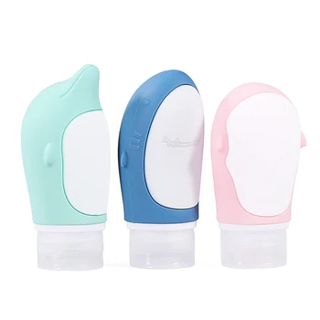 Portable Refillable Container Multi Functional Cartoon Animal Travel Squeeze Bottles Silicone Empty Shampoo Lotion Cosmetic Cont