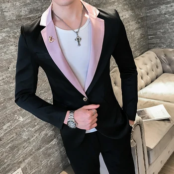 Terno Masculino Veste Costume Homme Deep V Sexy Outfit Mens Stylish Blazer 4 Colors British Style Slim Fit Suit Jacket Men Coat 
Terno Masculino Veste Costume Homme Deep V Sexy Outfit Mens Stylish Blazer 4 Colors British Style Slim Fit Suit Jacket Men Coat