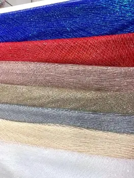 7 colors (5yards/pc) Bling bling African French lace glued glittering net lace fabric for making party dress LMF003 
7 colors (5yards/pc) Bling bling African French lace glued glittering net lace fabric for making party dress LMF003