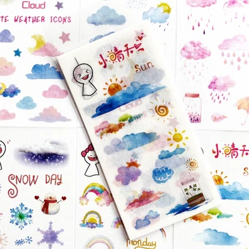 6 Sheets/Pack Cloud Rainbow Rain Washi Sticker Adhesive Stick Label DIY Hand Account Decor
6 Sheets/Pack Cloud Rainbow Rain Washi Sticker Adhesive Stick Label DIY Hand Account Decor