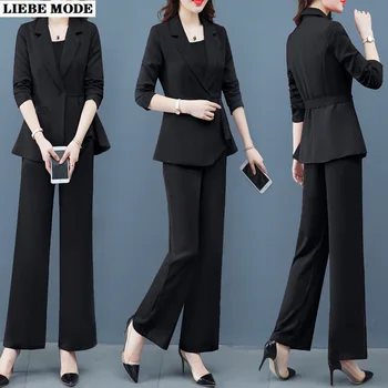 Office Lady Pant Suits Two Piece Set Slim Belt Blazer and Wide Leg Trouser Women Business Casual Formal Work Wear Red Pantsuit 
Office Lady Pant Suits Two Piece Set Slim Belt Blazer and Wide Leg Trouser Women Business Casual Formal Work Wear Red Pantsuit