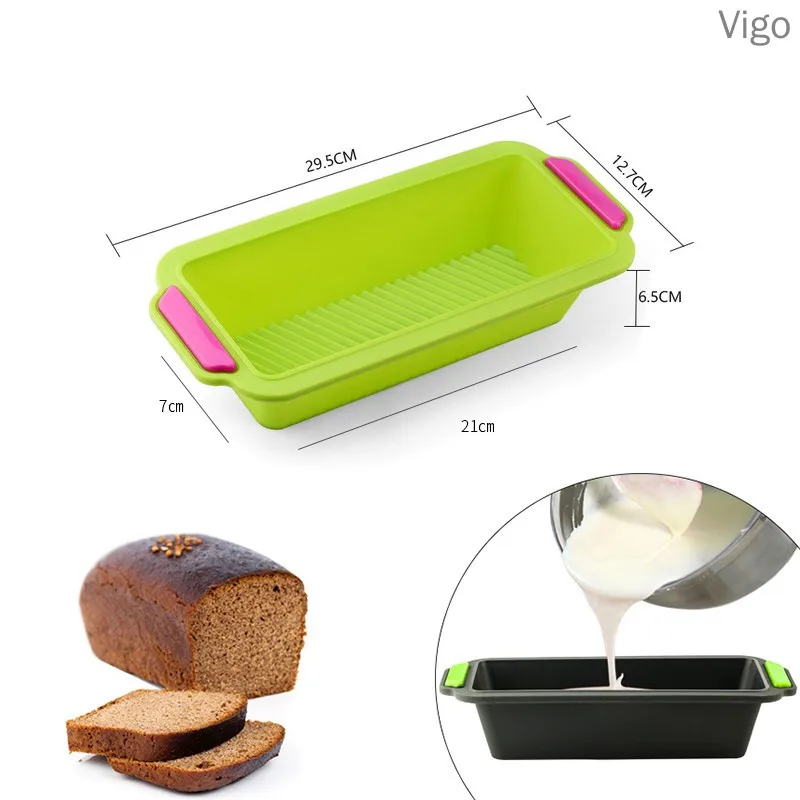 Rectangular Silicone Bread Pan Mold Toast Bread Mold Cake Tray Long Square Cake Mould Bakeware Non-stick Baking Tools
Rectangular Silicone Bread Pan Mold Toast Bread Mold Cake Tray Long Square Cake Mould Bakeware Non-stick Baking Tools