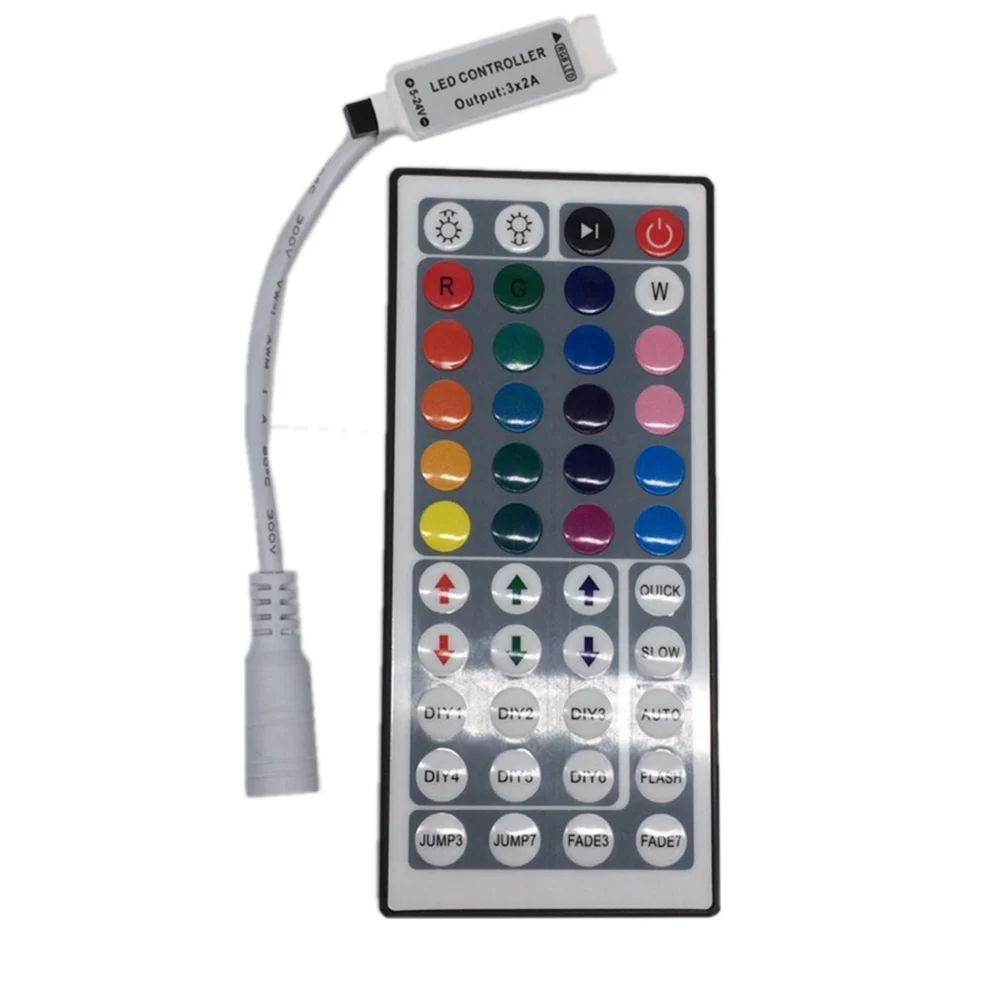 1PCS MINI RGB LED controller 44 key IR Remote Control for 5050 3528 RGB LED strip,
1PCS MINI RGB LED controller 44 key IR Remote Control for 5050 3528 RGB LED strip,