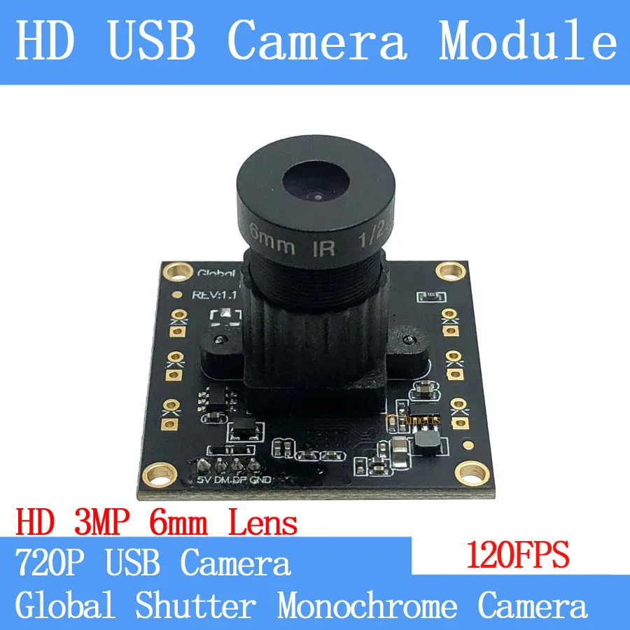 32*32mm MJPEG 120FPS USB Camera Module Monochrome Global Shutter High Speed OTG UVC Linux USB 720P Mini cctv Surveillance camera
32*32mm MJPEG 120FPS USB Camera Module Monochrome Global Shutter High Speed OTG UVC Linux USB 720P Mini cctv Surveillance camera