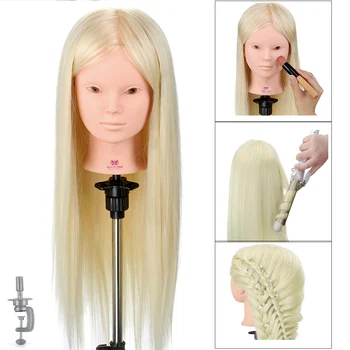 1 PCS 24'' Makeup Hairdressing Training Mannequin Head Salon Hairstyles Head Model 50% Real Hair Dummy Doll Manikin Head + Clamp
1 PCS 24'' Makeup Hairdressing Training Mannequin Head Salon Hairstyles Head Model 50% Real Hair Dummy Doll Manikin Head + Clamp