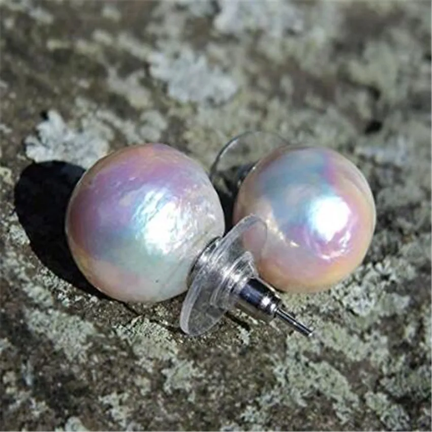 12-13mm White Baroque Pearl Earrings 18k Ear Stud Party Earbob Dangle Gift Jewelry Wedding Aurora Irregular Fashion Women
12-13mm White Baroque Pearl Earrings 18k Ear Stud Party Earbob Dangle Gift Jewelry Wedding Aurora Irregular Fashion Women