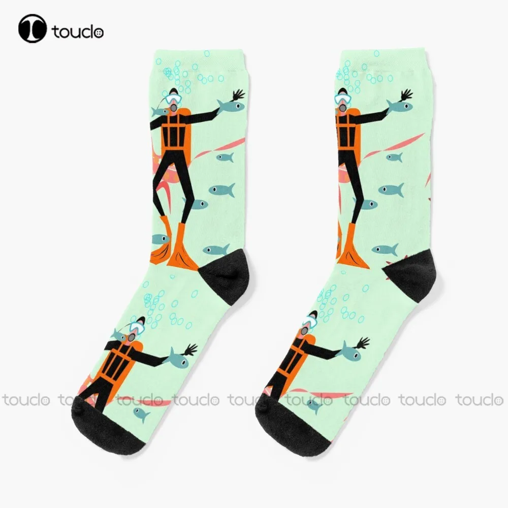 

Scuba Diving! Socks Halloween Socks Men Personalized Custom Unisex Adult Teen Youth Socks Halloween Christmas Gift Fashion New