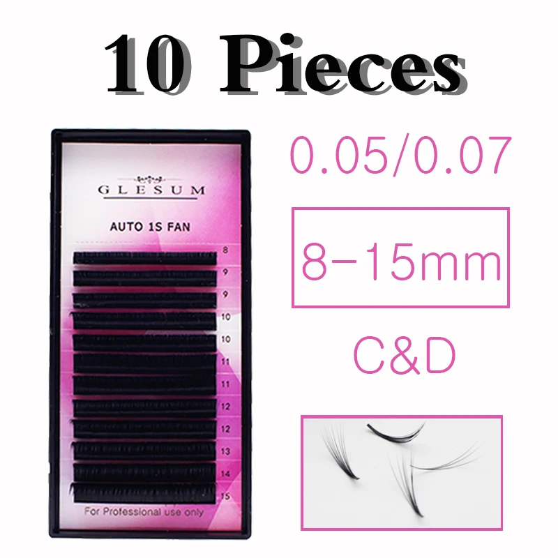 GLESUM 10 Trays Eyelash Extensions Of Blooming Fans Set 0.05 0.07 Mixed Length Of Mink Eyelashes Volume Russian Lashes
GLESUM 10 Trays Eyelash Extensions Of Blooming Fans Set 0.05 0.07 Mixed Length Of Mink Eyelashes Volume Russian Lashes