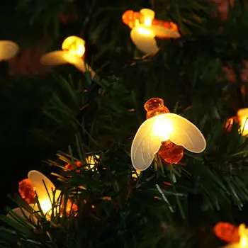 20/30/50LED Solar Power LED Light Fairy Strings Bee Honey Fence Lamp Environmental Protection Easy To Install Decoration
20/30/50LED Solar Power LED Light Fairy Strings Bee Honey Fence Lamp Environmental Protection Easy To Install Decoration