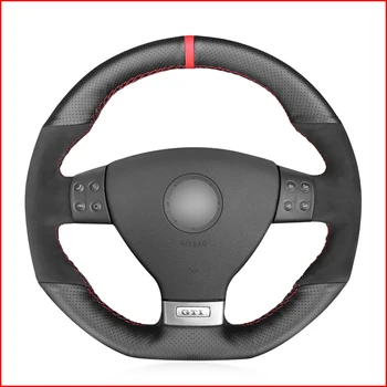 MEWANT Black Genuine Leather Suede Steering Wheel Cover for Volkswagen Golf 5 Mk5 GTI VW Golf 5 R32 Passat R GT 2005
MEWANT Black Genuine Leather Suede Steering Wheel Cover for Volkswagen Golf 5 Mk5 GTI VW Golf 5 R32 Passat R GT 2005
