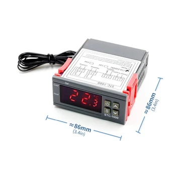 Digital Temperature Controller Thermostat Thermoregulator for incubator Relay LED 10A Heating Cooling STC-1000 12V 24V 220V
Digital Temperature Controller Thermostat Thermoregulator for incubator Relay LED 10A Heating Cooling STC-1000 12V 24V 220V