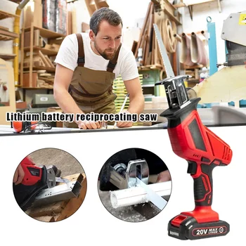 Reciprocating Saw Multifunction Portable Rechargeable Electric Saw for Woodworking Metal Ceramic Plastic QP2
Reciprocating Saw Multifunction Portable Rechargeable Electric Saw for Woodworking Metal Ceramic Plastic QP2