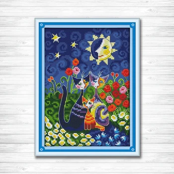 Cats under the sun cartoon Decor paintings counted print on canvas DMC 11CT 14CT kit DMS Cross Stitch embroidery needlework Sets
Cats under the sun cartoon Decor paintings counted print on canvas DMC 11CT 14CT kit DMS Cross Stitch embroidery needlework Sets