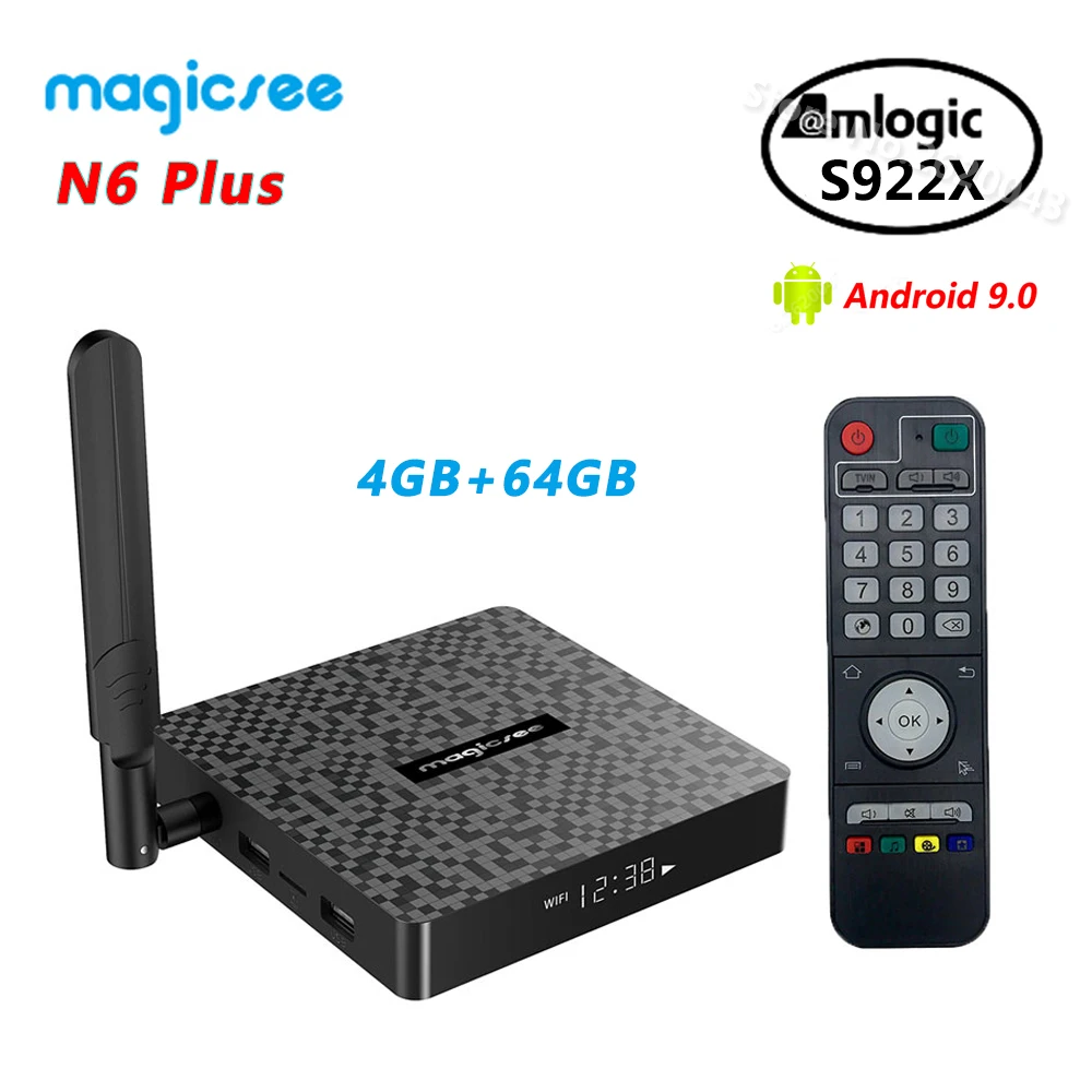 N6 Plus Smart TV Box Amlogic S922X Android 9.0 TVBOX 4GB RAM 32GB ROM 2.4G 5G Wifi 1000M Bluetooth Set Top Box 4K Media Playe
N6 Plus Smart TV Box Amlogic S922X Android 9.0 TVBOX 4GB RAM 32GB ROM 2.4G 5G Wifi 1000M Bluetooth Set Top Box 4K Media Playe