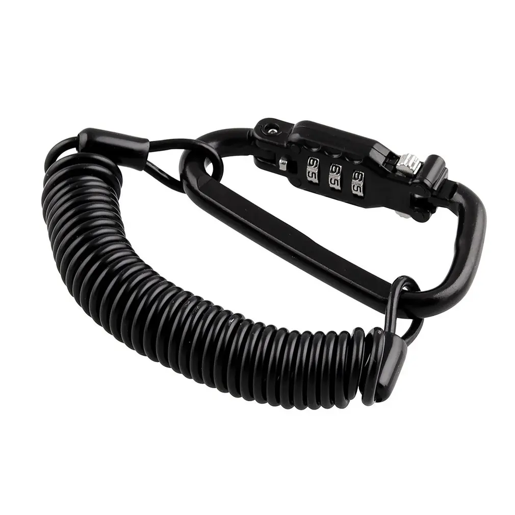 Motorcycle Helmet Password Anti-Theft Lock Universal Telescopic Spring Motorcycle Password Rope Lock Device